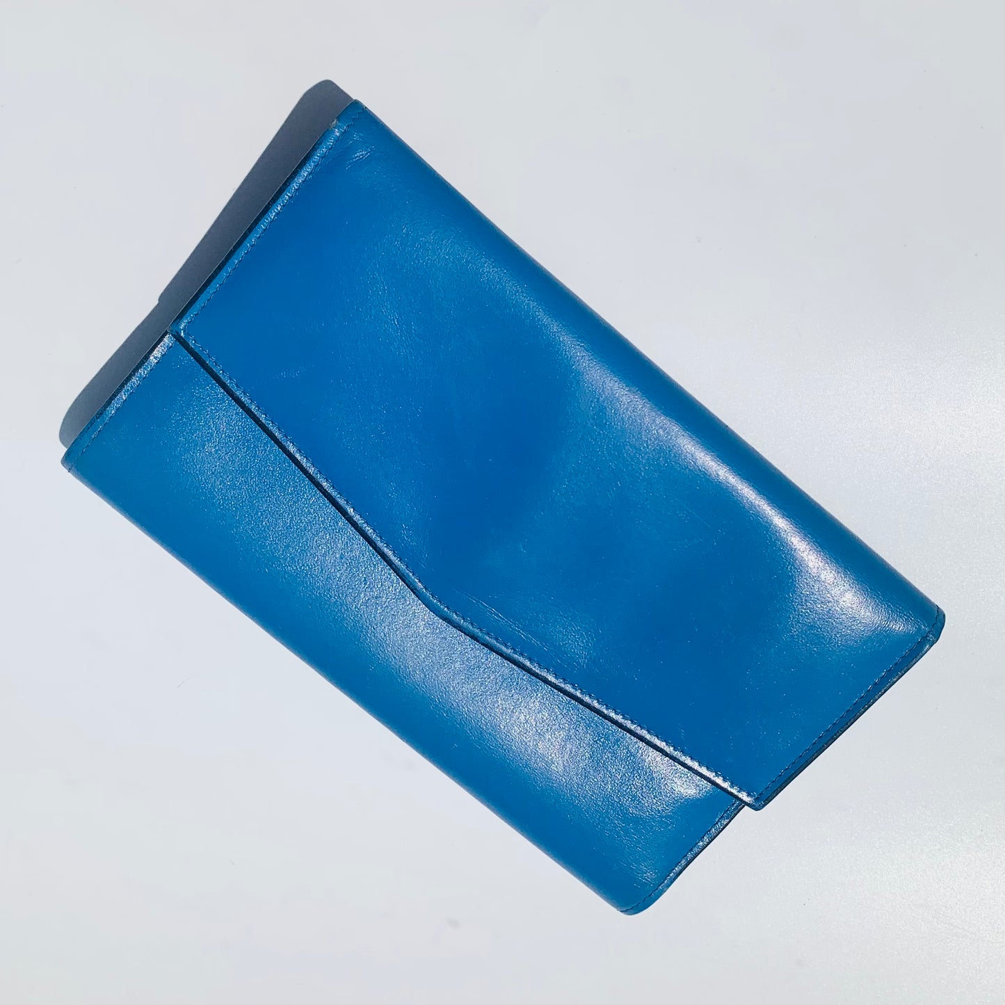 Electric Blue Leather Wallet