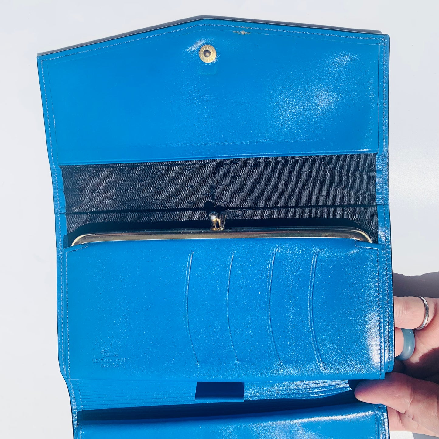 Electric Blue Leather Wallet