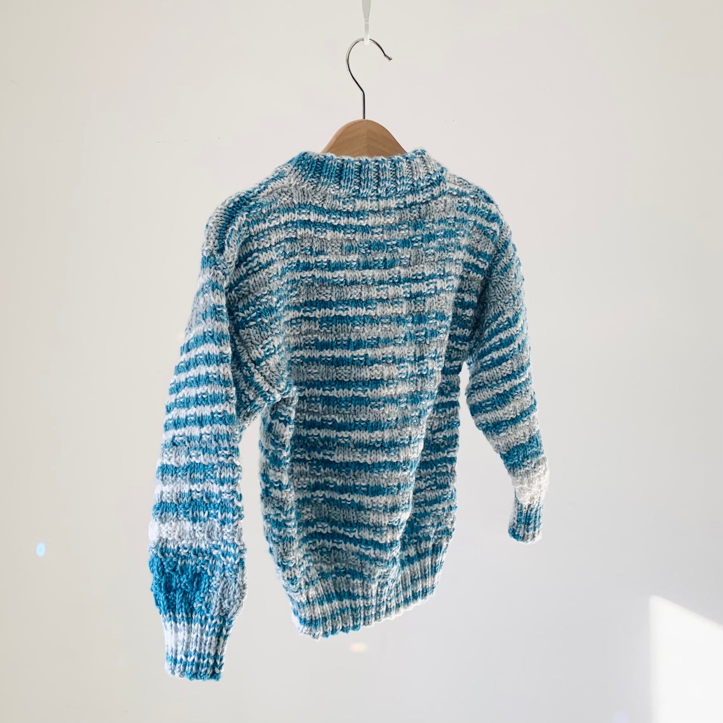 Sky Blue Chunky Handknit Sweater