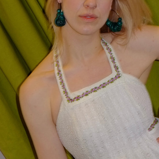 Beaded Hoop Earring