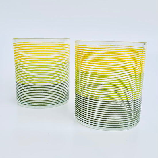 Stripe Lowball Glass