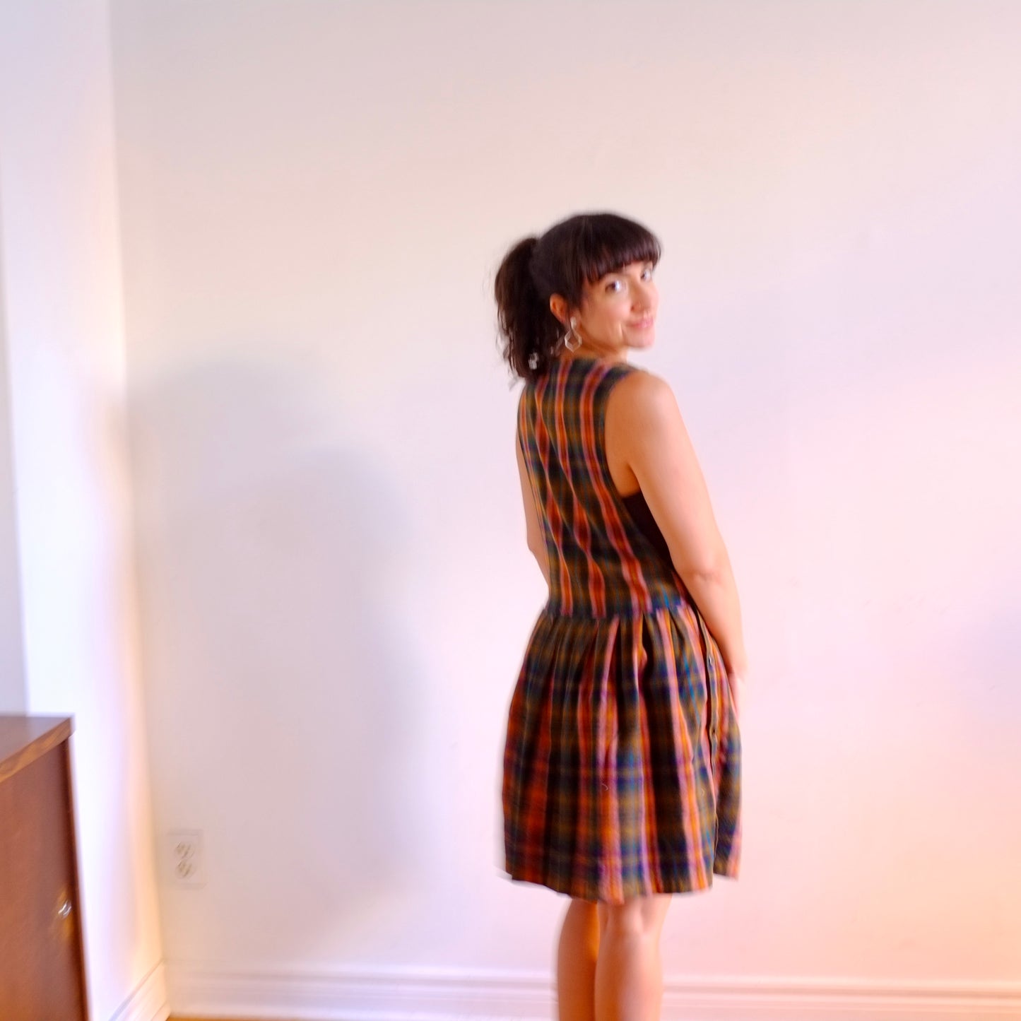 Flannel Apron Dress