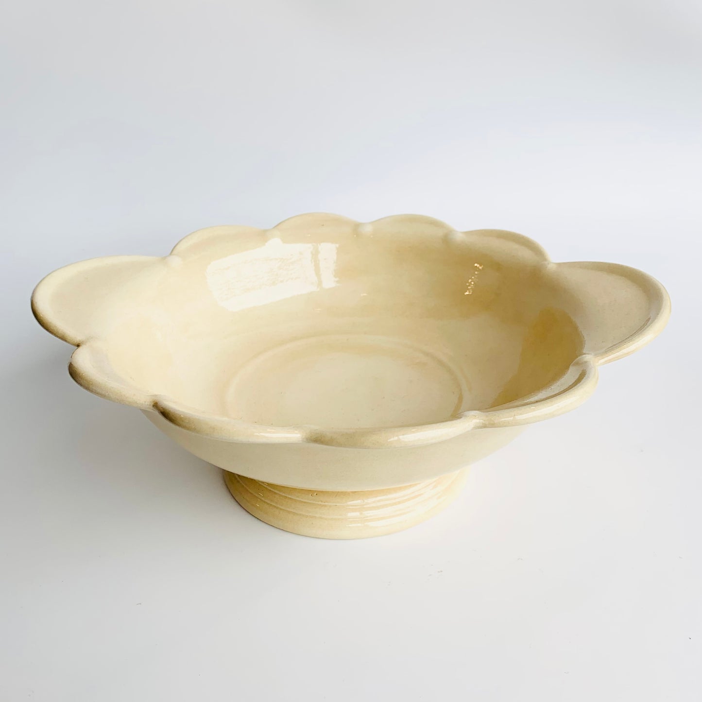 Yellow Footed Flower Bowl