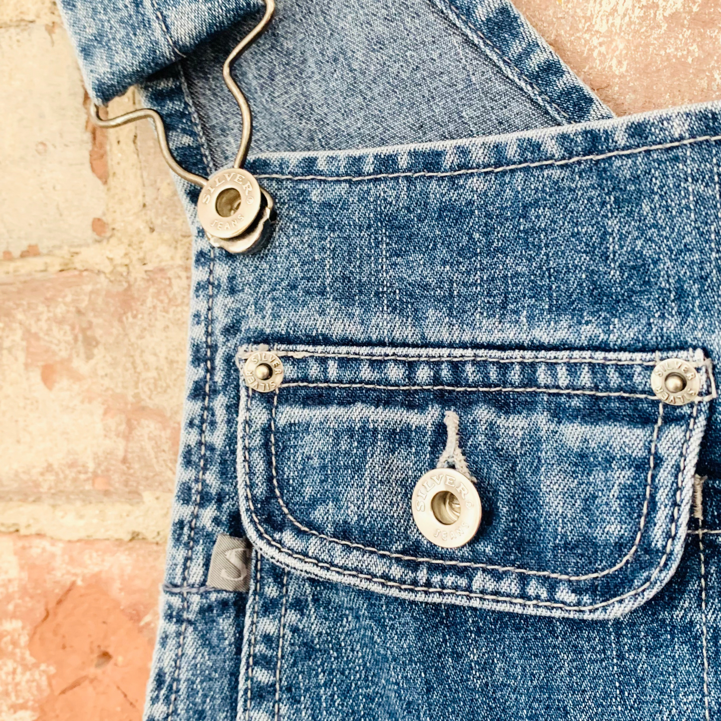 Silver Late 90’s Flared Overalls