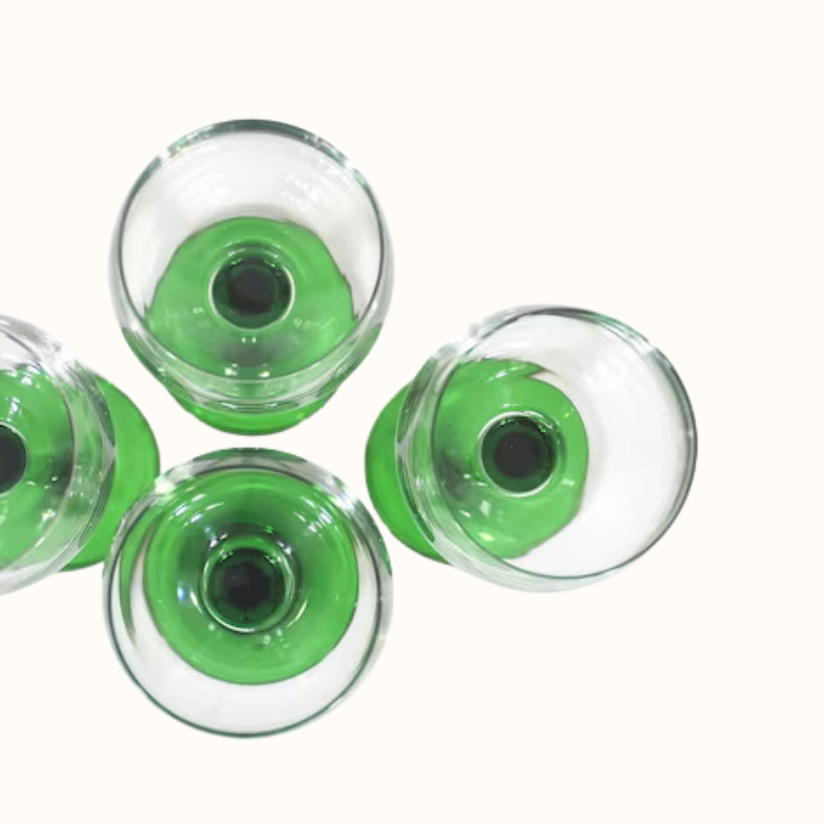 Vivid Green Coupe Glass
