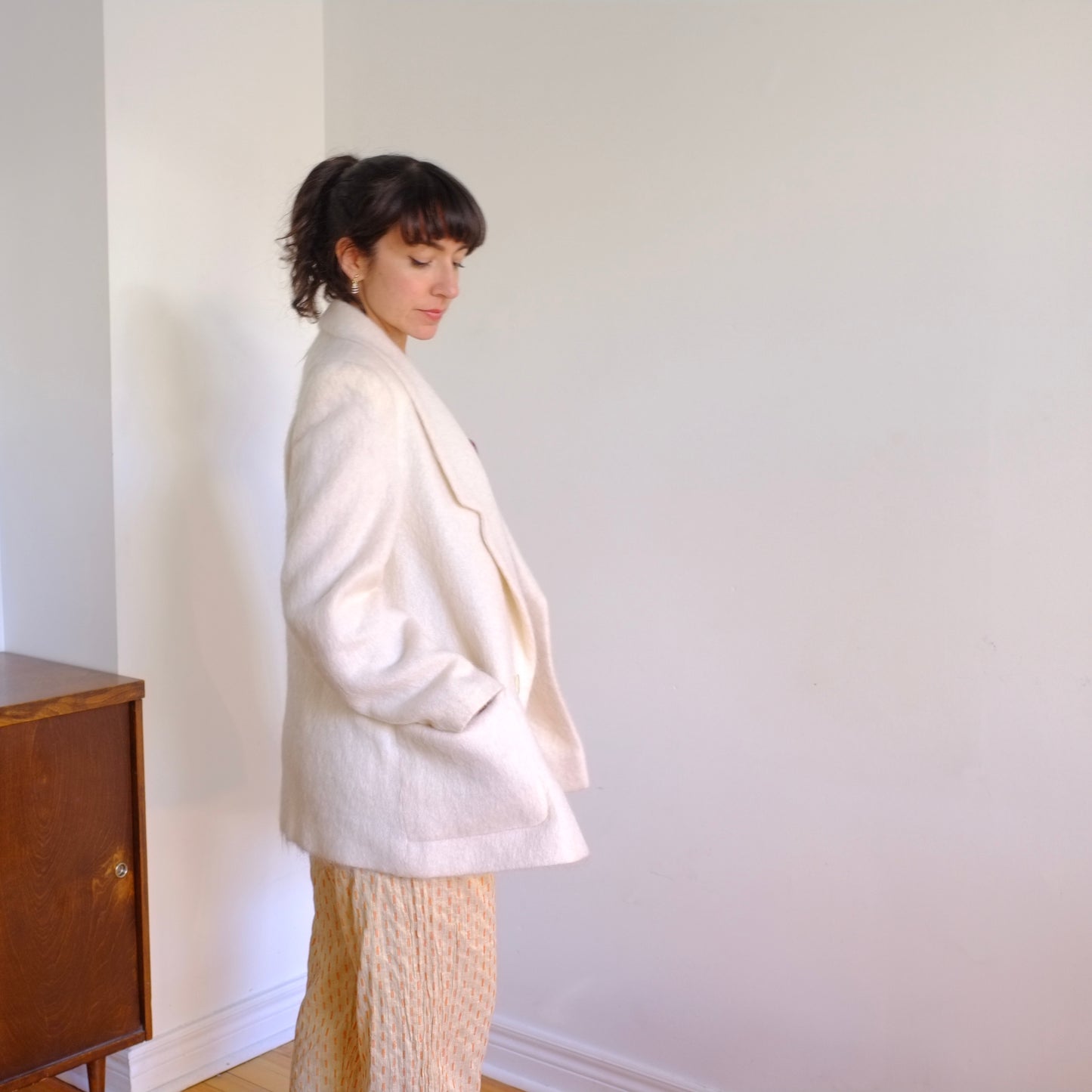 Winter White Mohair Blazer