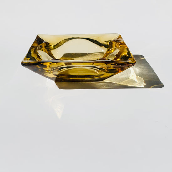 Amber Diamond Ash Tray