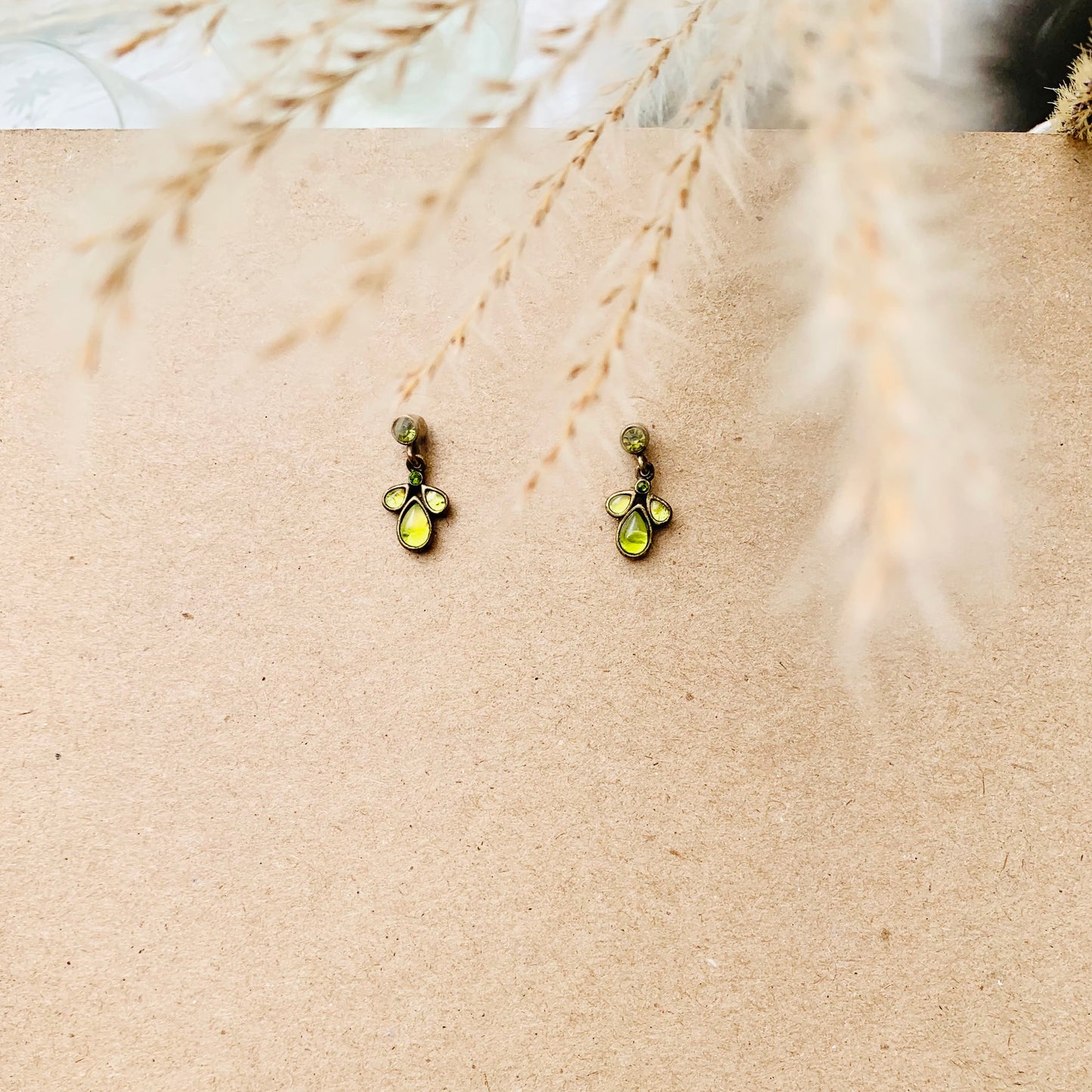 Chartreuse Droplet Earring