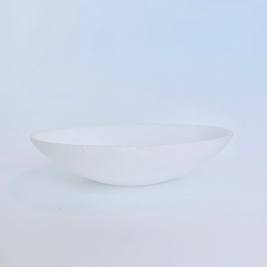 Paper White Alabaster Bowl