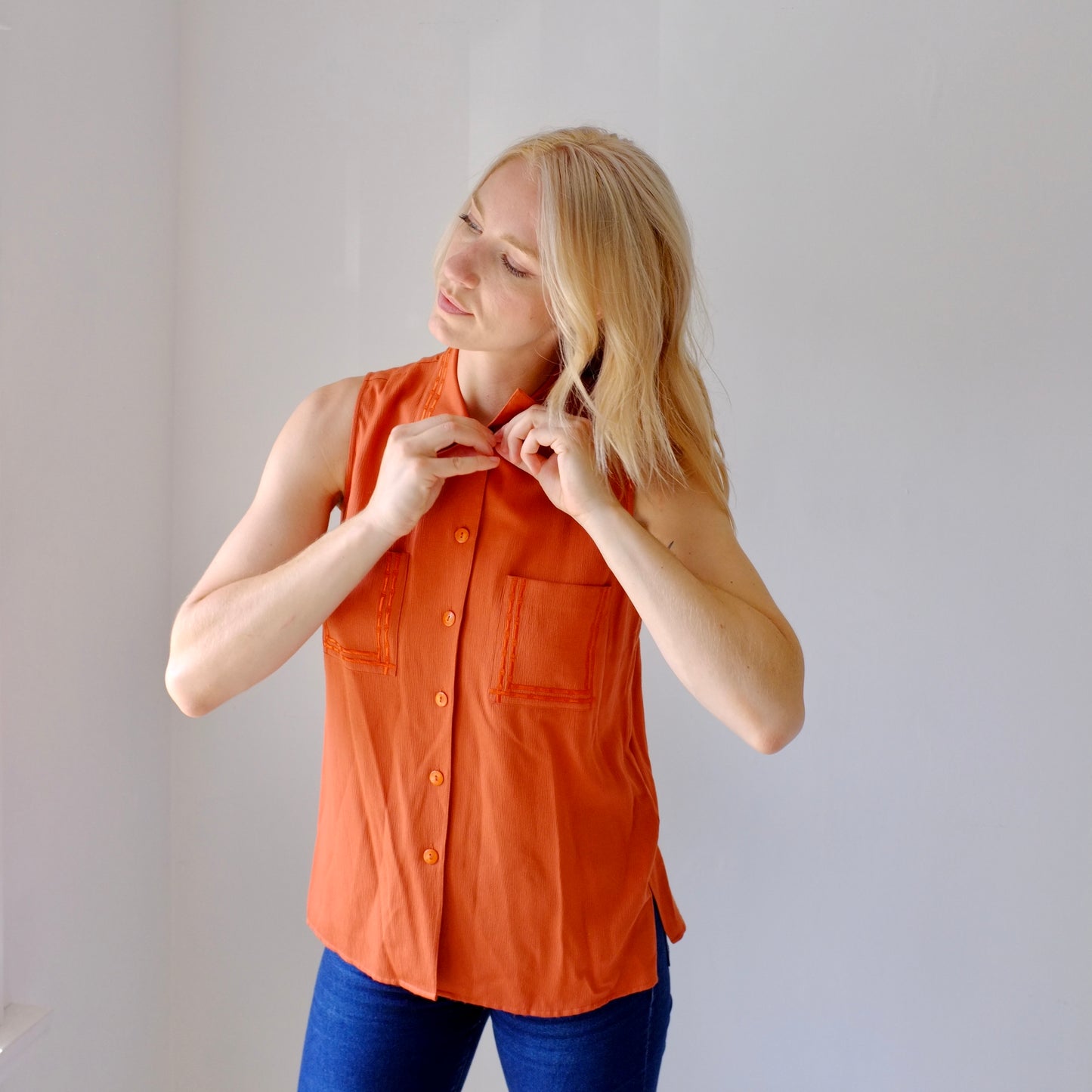 Persimmon Button-up