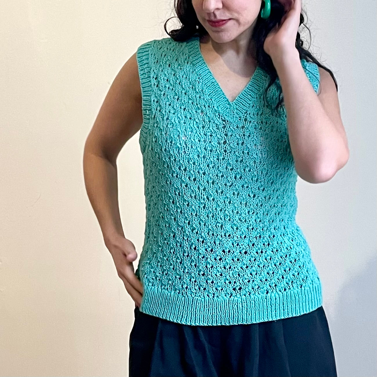 Jade Hand Crochet Vest
