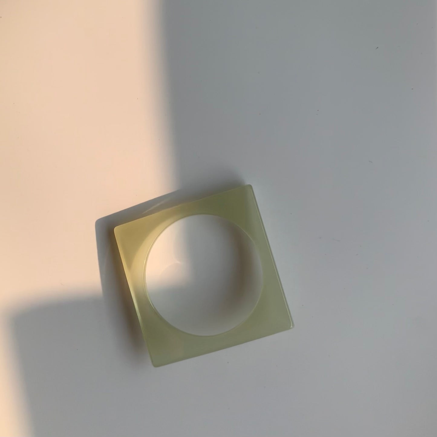 Green Acrylic Square Bangle