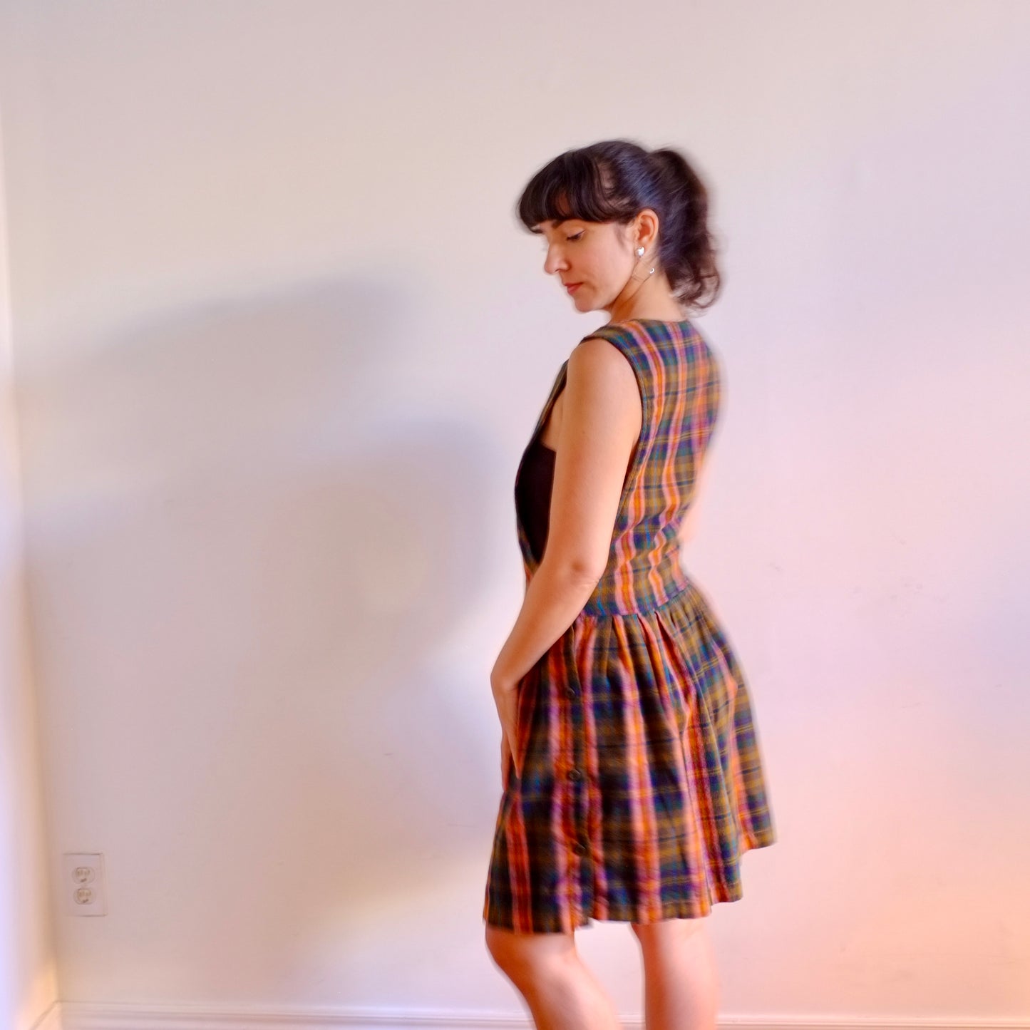 Flannel Apron Dress