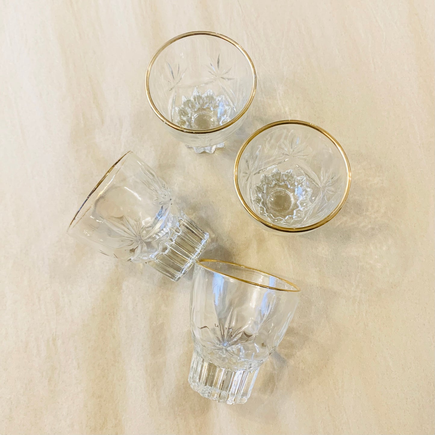 Gold Rim Celestial Shot Glass