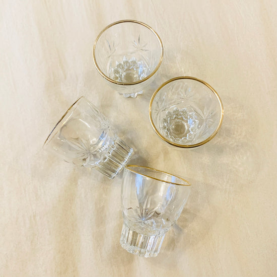 Gold Rim Celestial Shot Glass