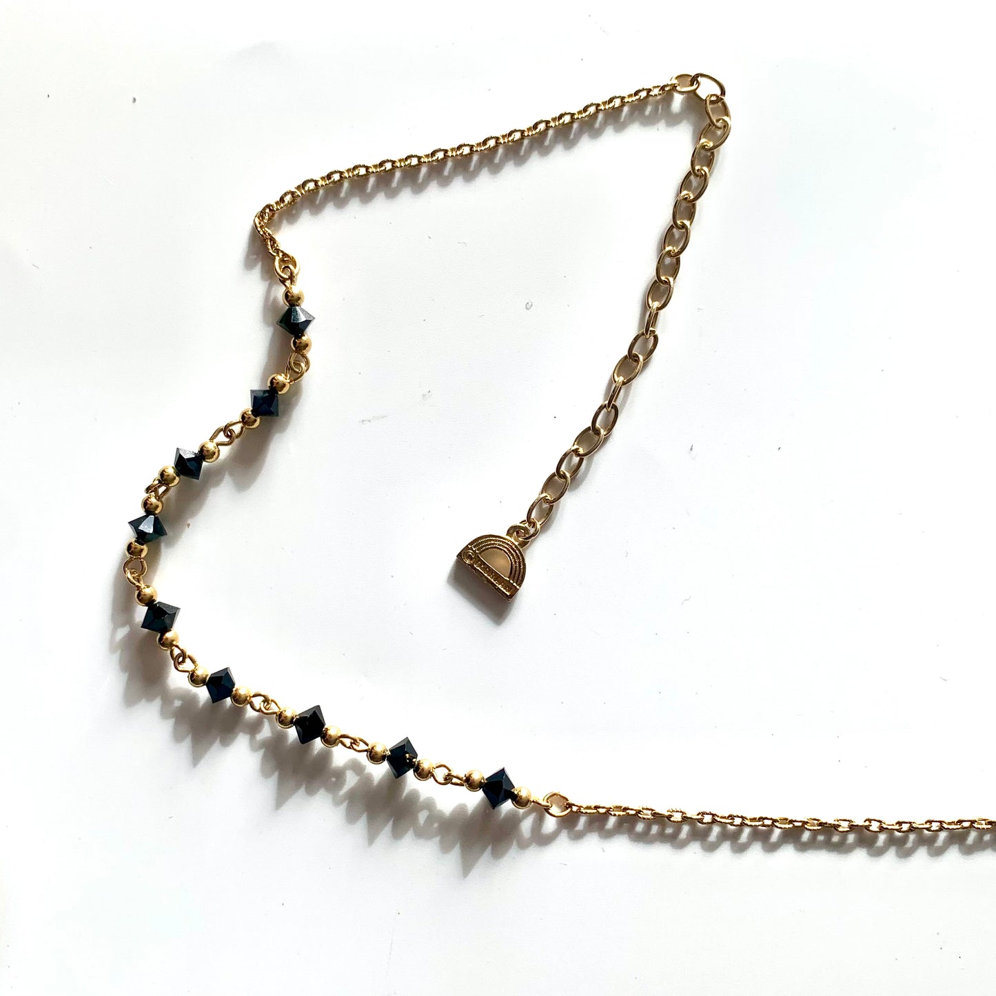 D'Orlan Gold & Onyx Necklace