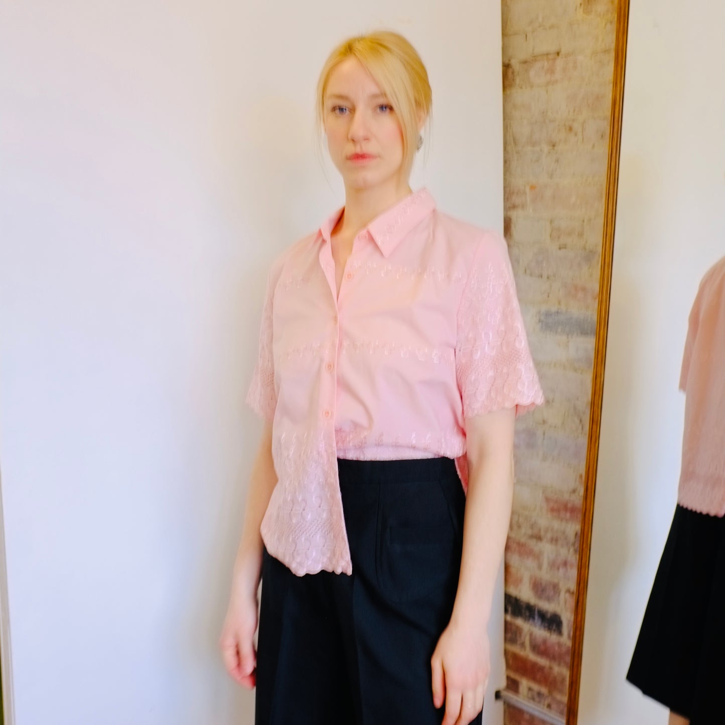 Bubblegum Embroidery Button Up