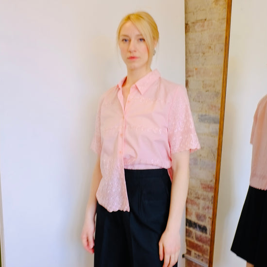 Bubblegum Embroidery Button Up
