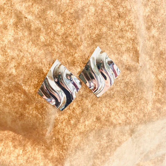 Silver Wave Earring