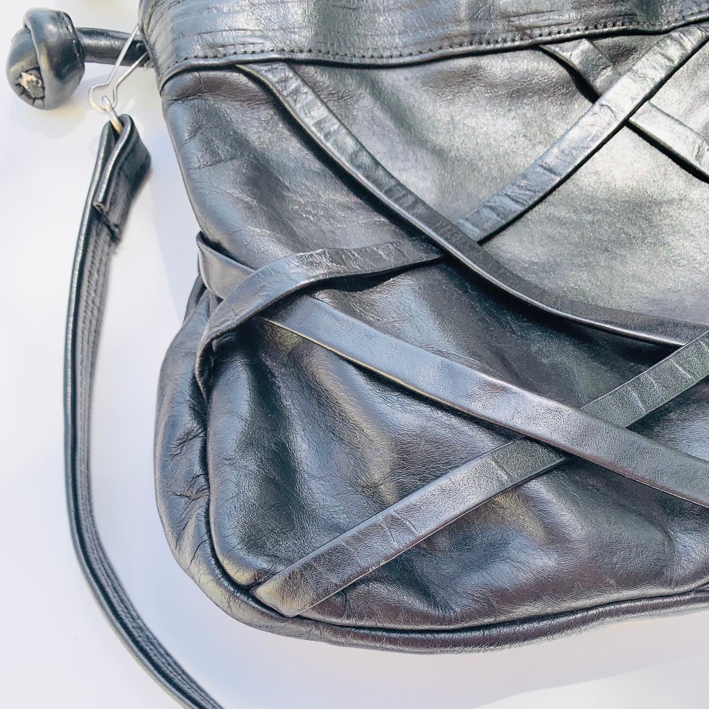Lattice Leather Hand Bag