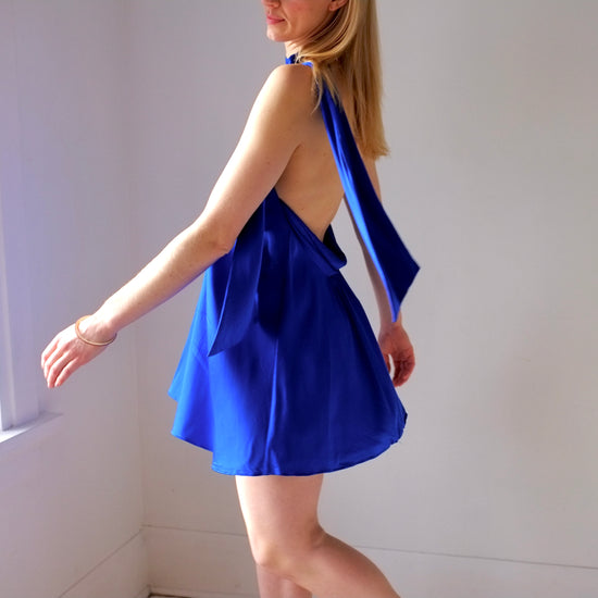 Cobalt Blue Halter Dress
