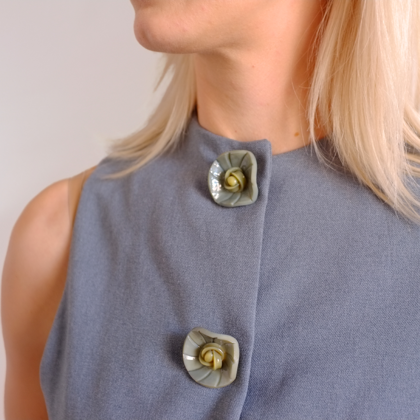 Flower Button Vest