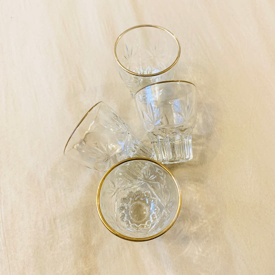 Gold Rim Celestial Shot Glass