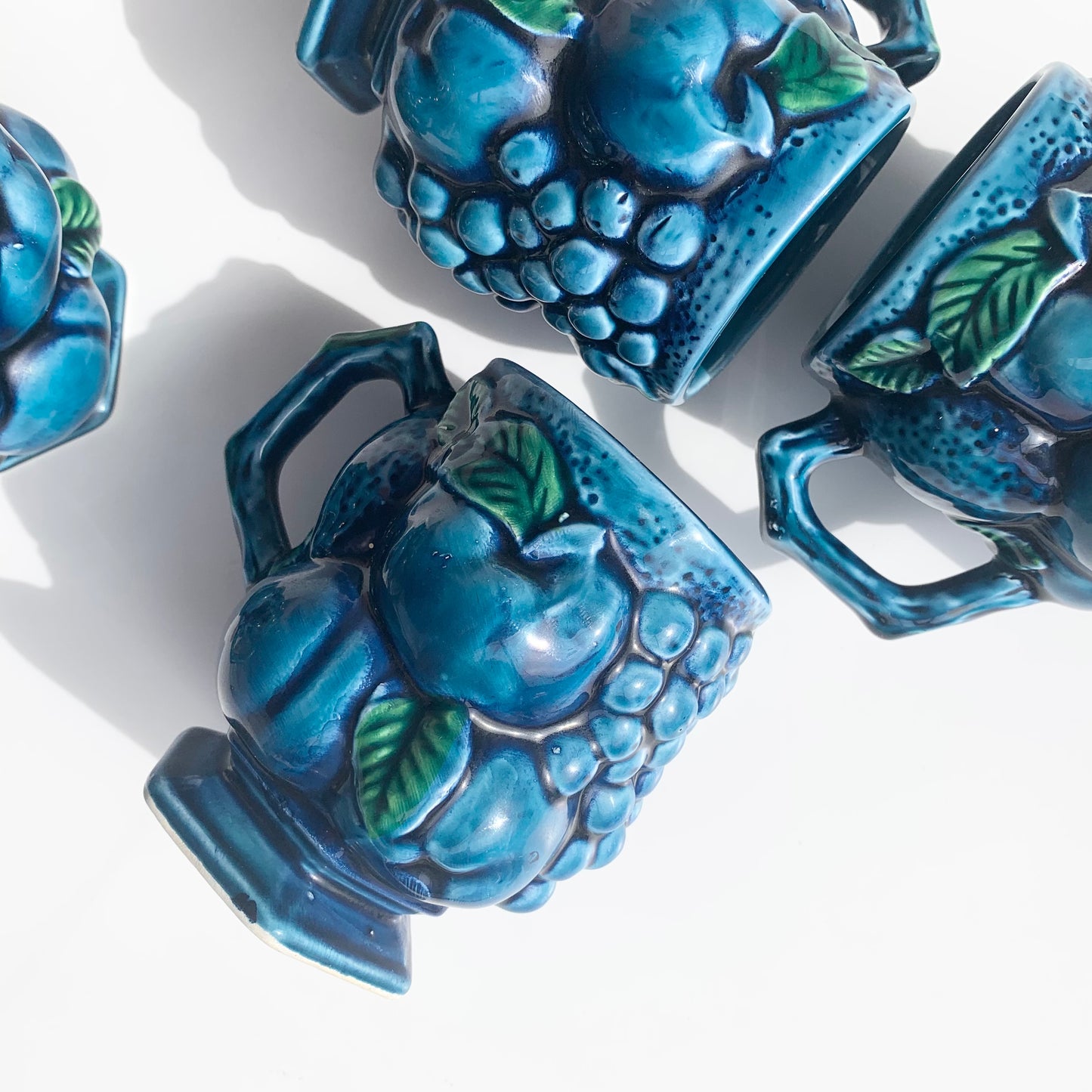 Blue Fruit Mugs