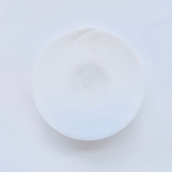 Paper White Alabaster Bowl