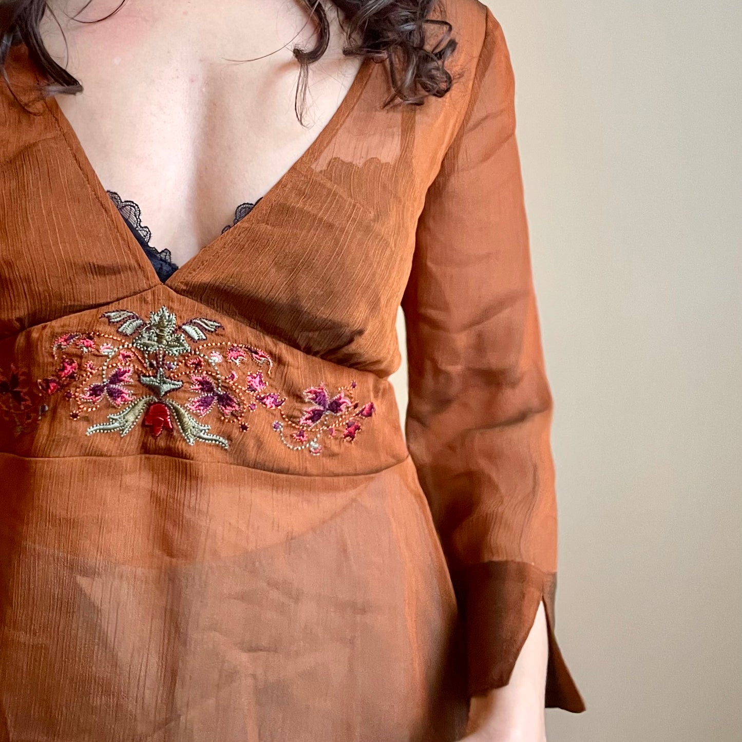 Sheer Copper Blouse