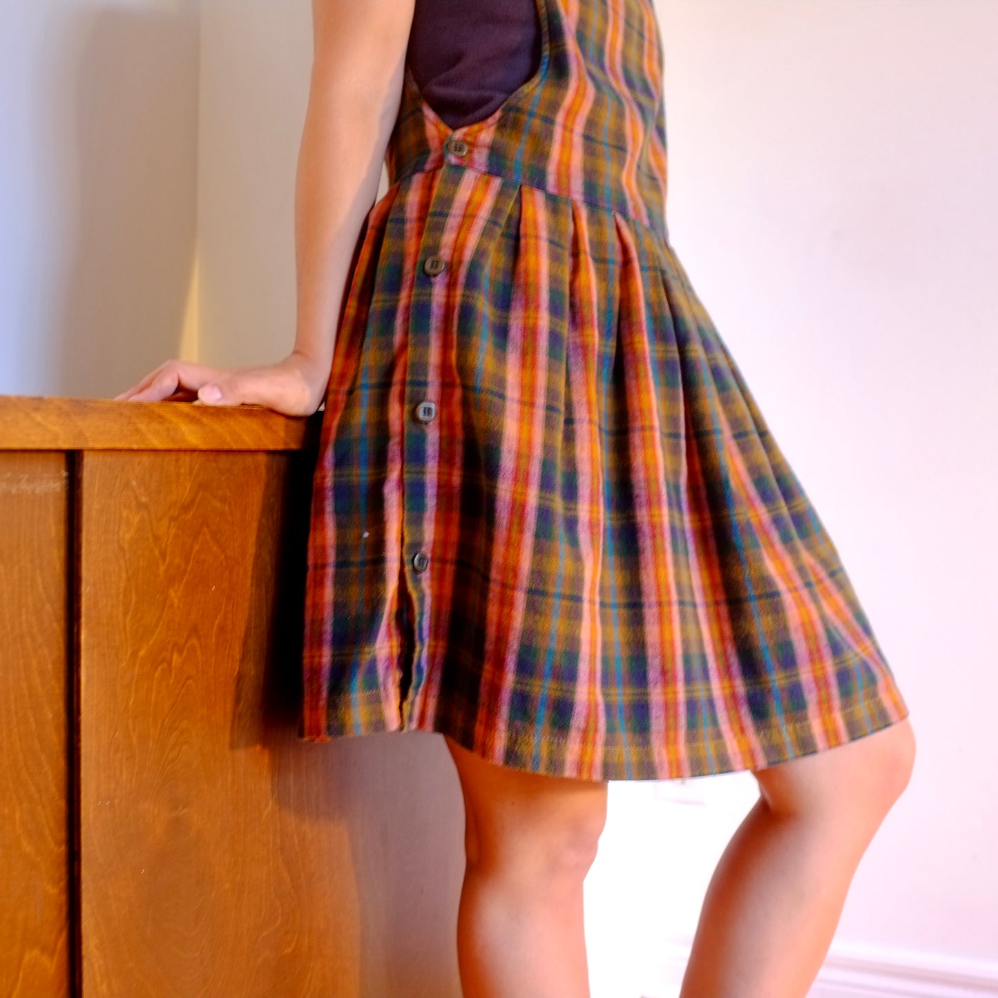 Flannel Apron Dress