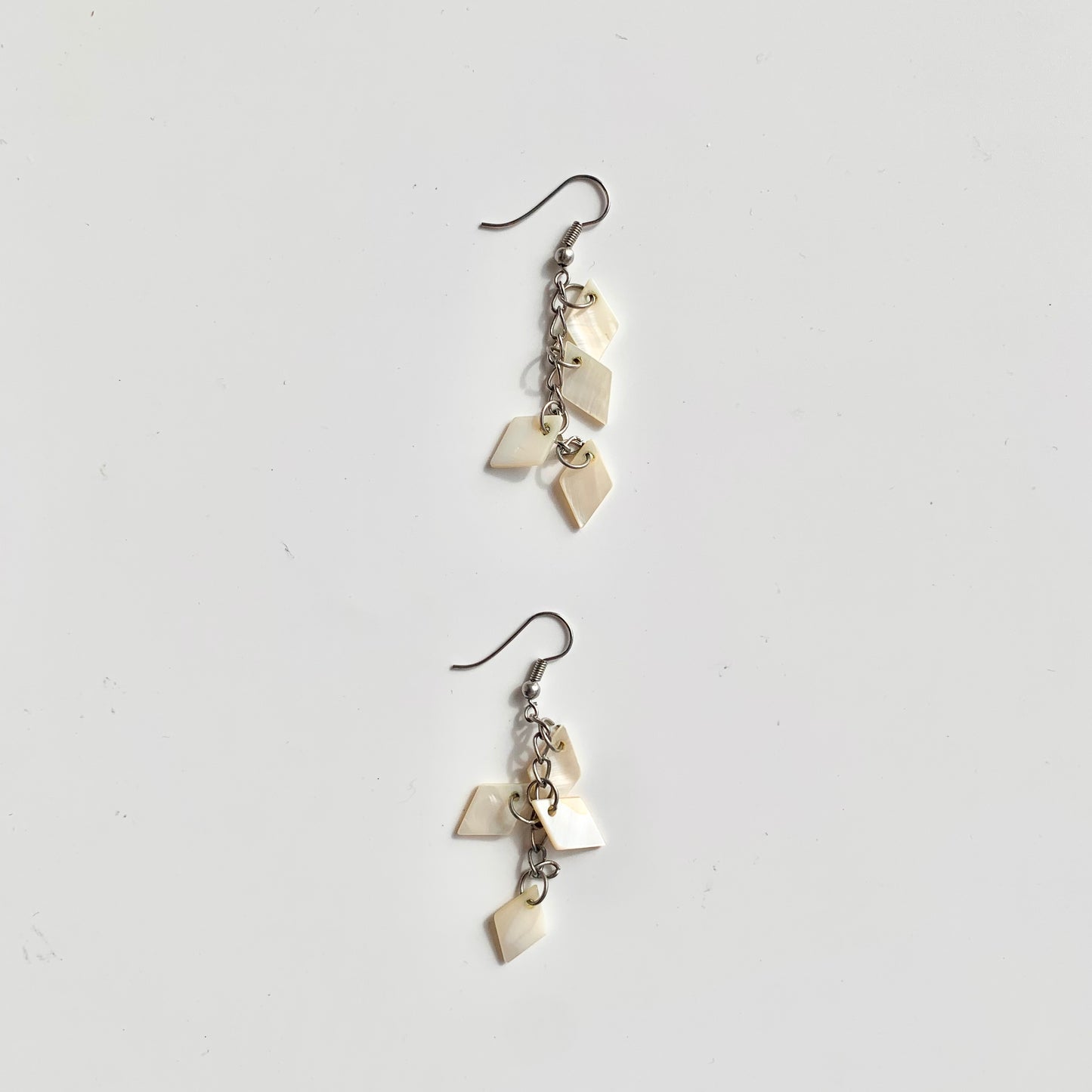 Diamond Shell Drop Earrings