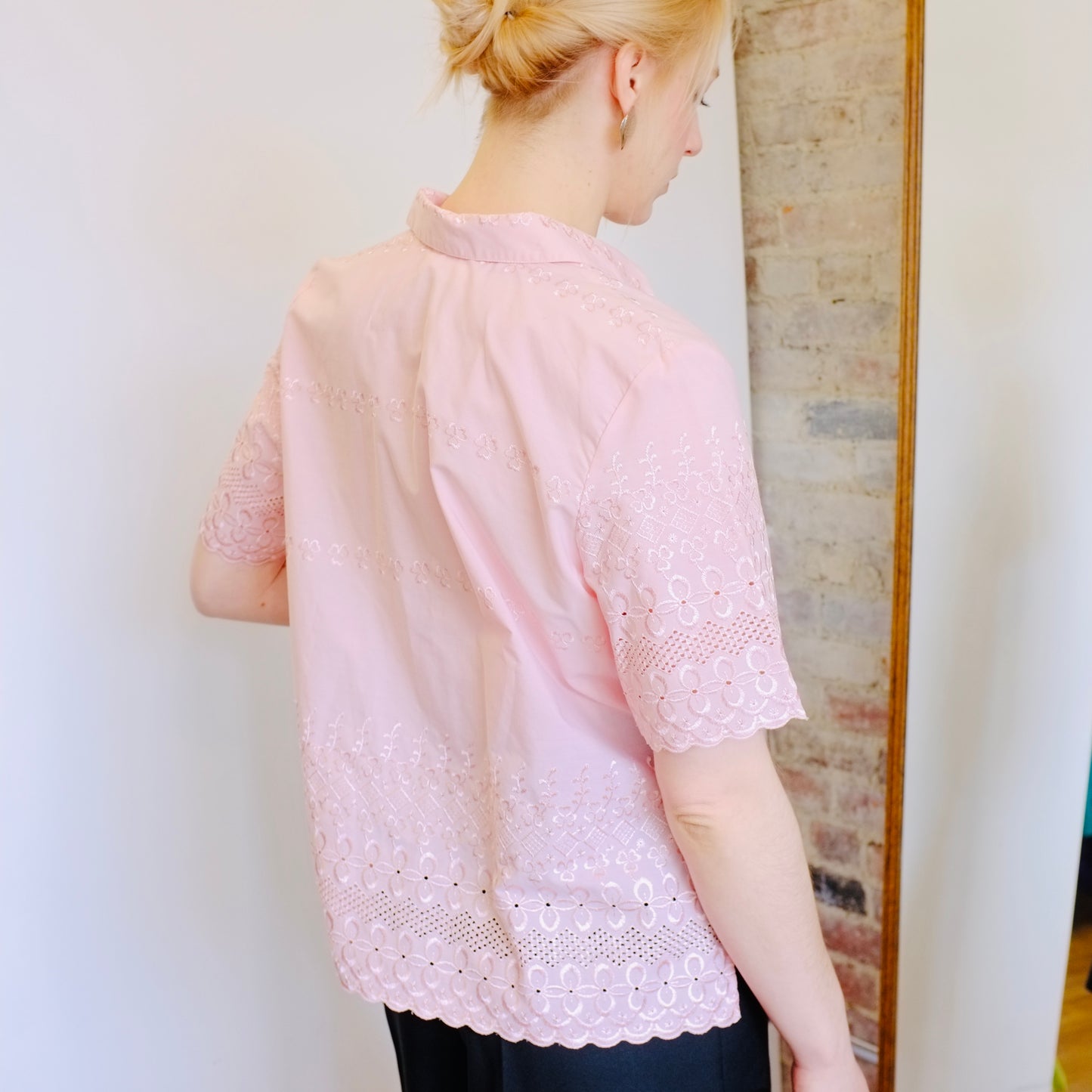 Bubblegum Embroidery Button Up