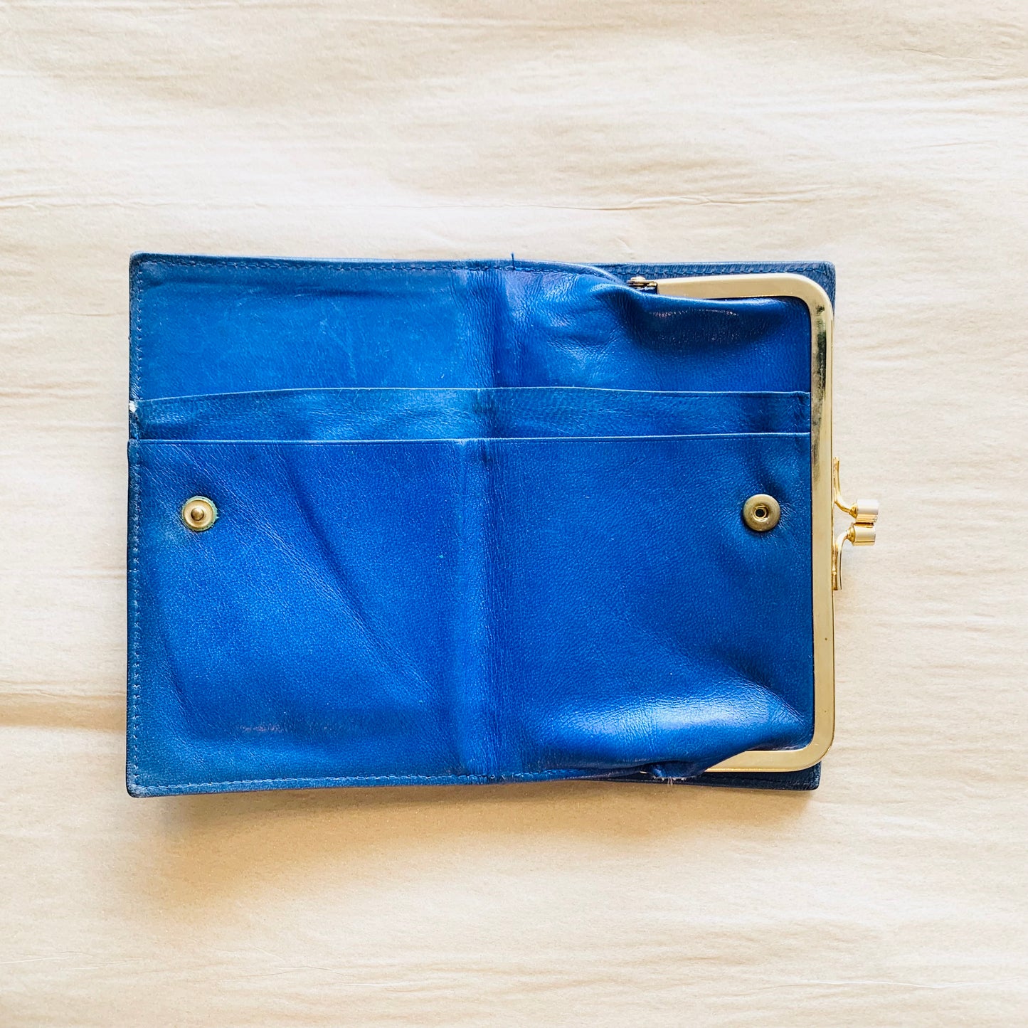 Cobalt Blue Leather Wallet