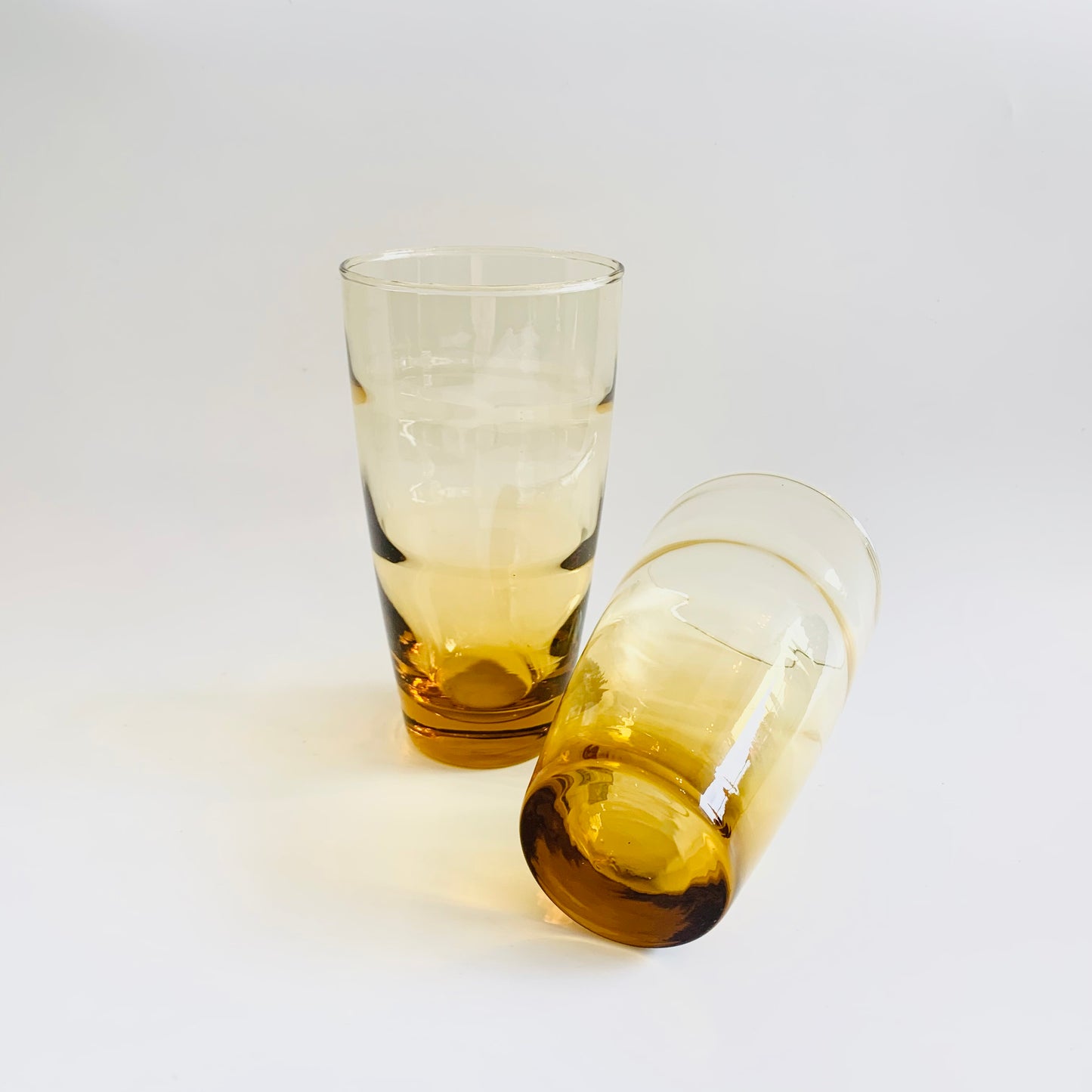 Amber Swirl Highball Glasses