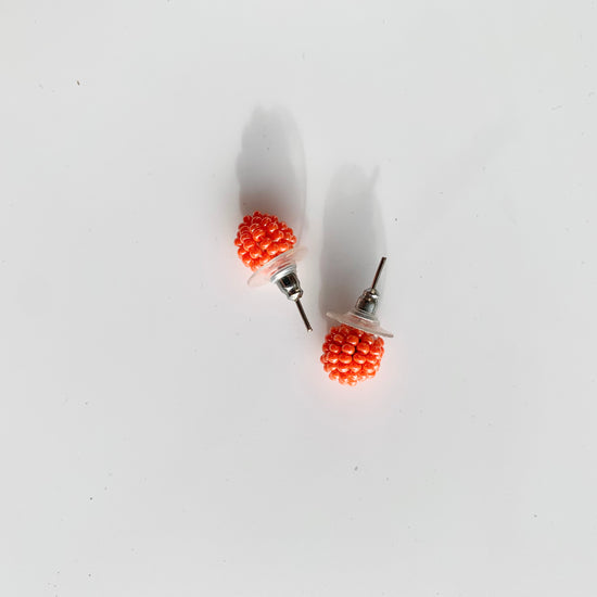 Tangerine Bead Earring