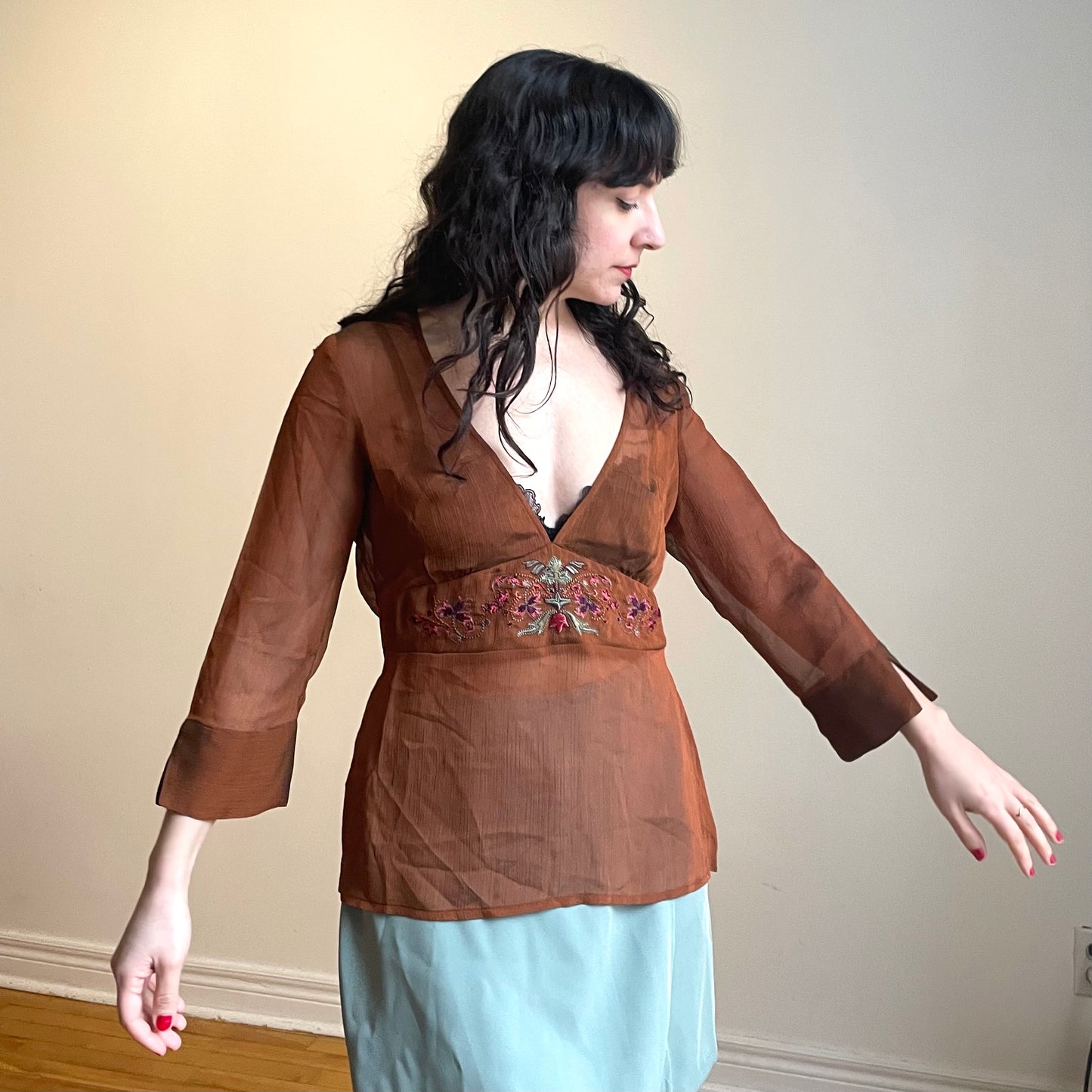 Sheer Copper Blouse