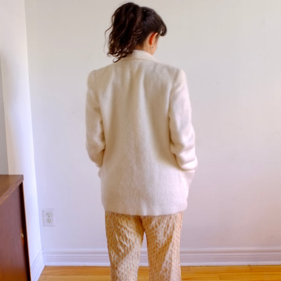 Winter White Mohair Blazer