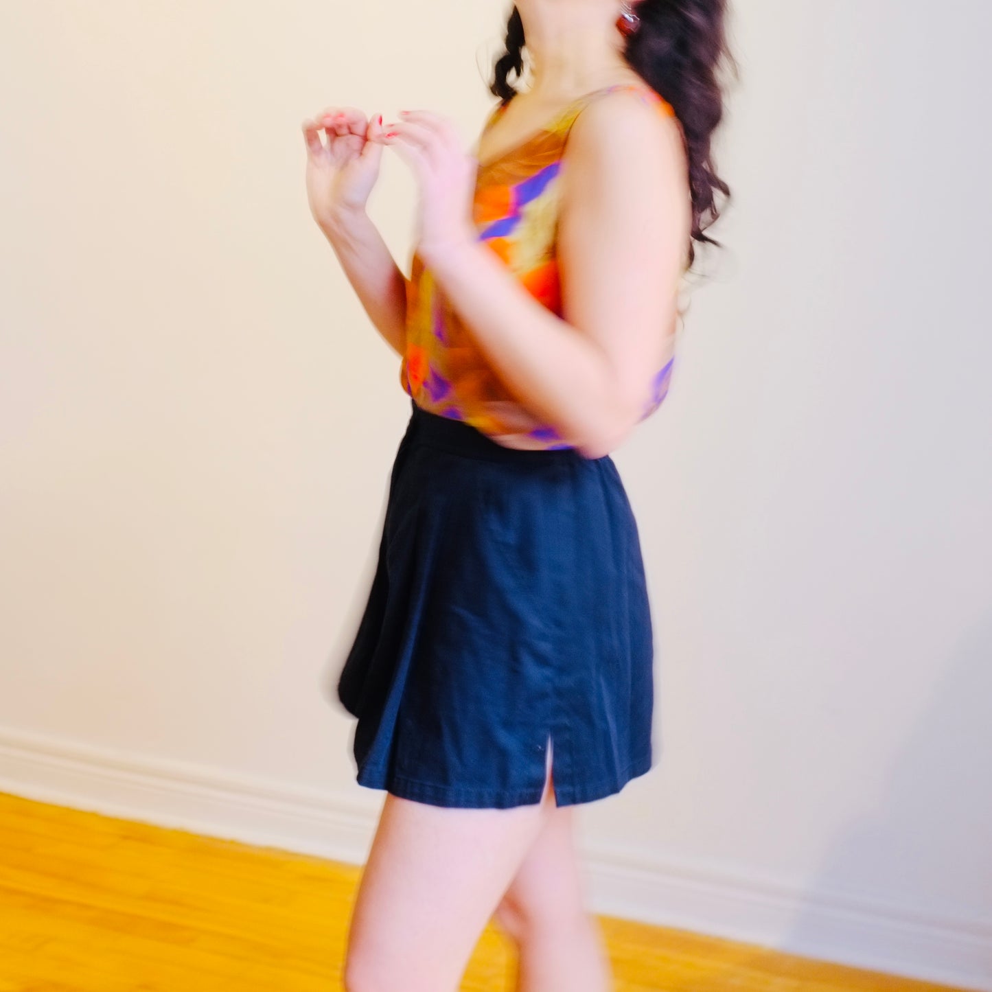 Flared Pleat Shorts