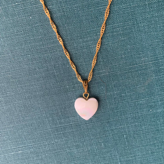 Mother of Pearl Heart Necklaces