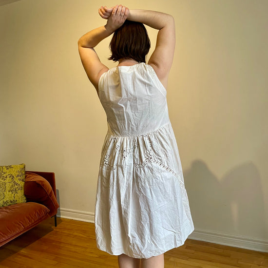 Embroidered Smock Dress