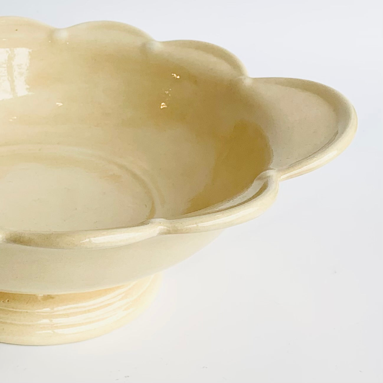 Yellow Footed Flower Bowl