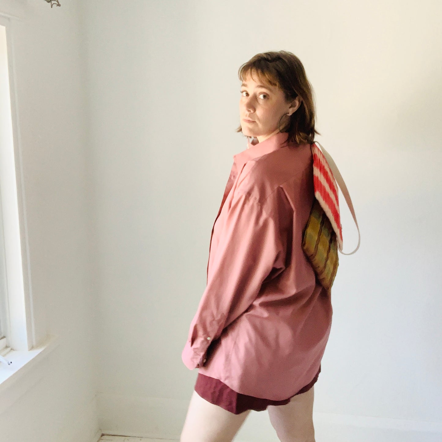 Terracotta Pink Button Up