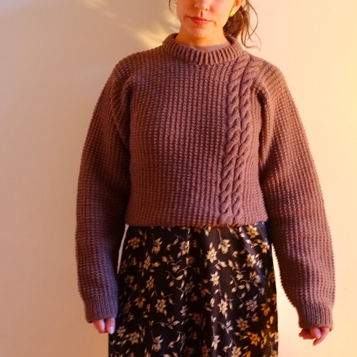 Mushroom Hand-Knit Sweater