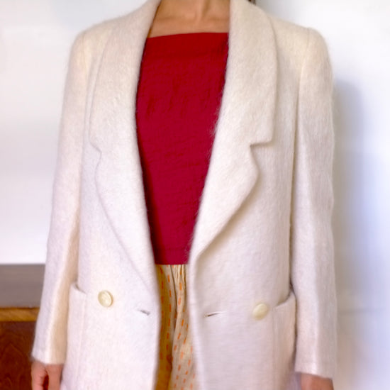 Winter White Mohair Blazer