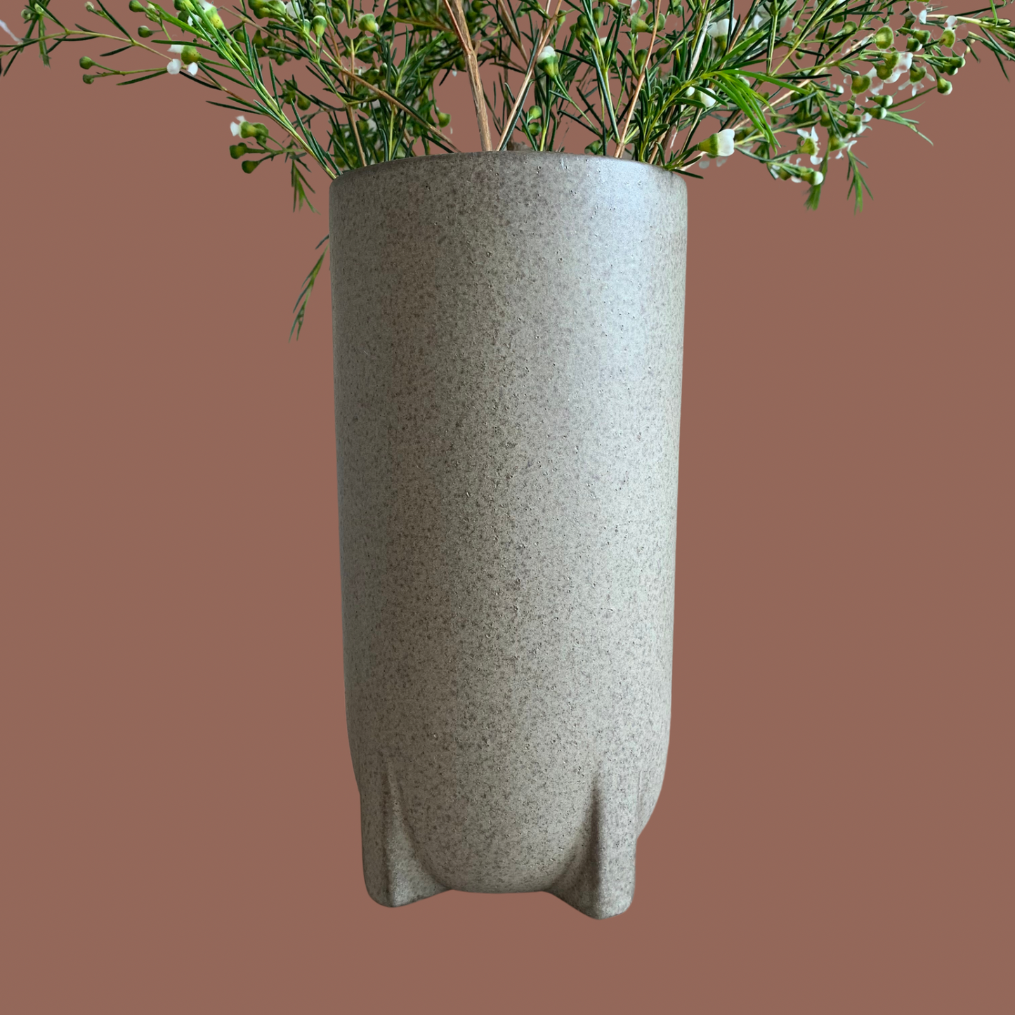 Footed Ceramic Vase
