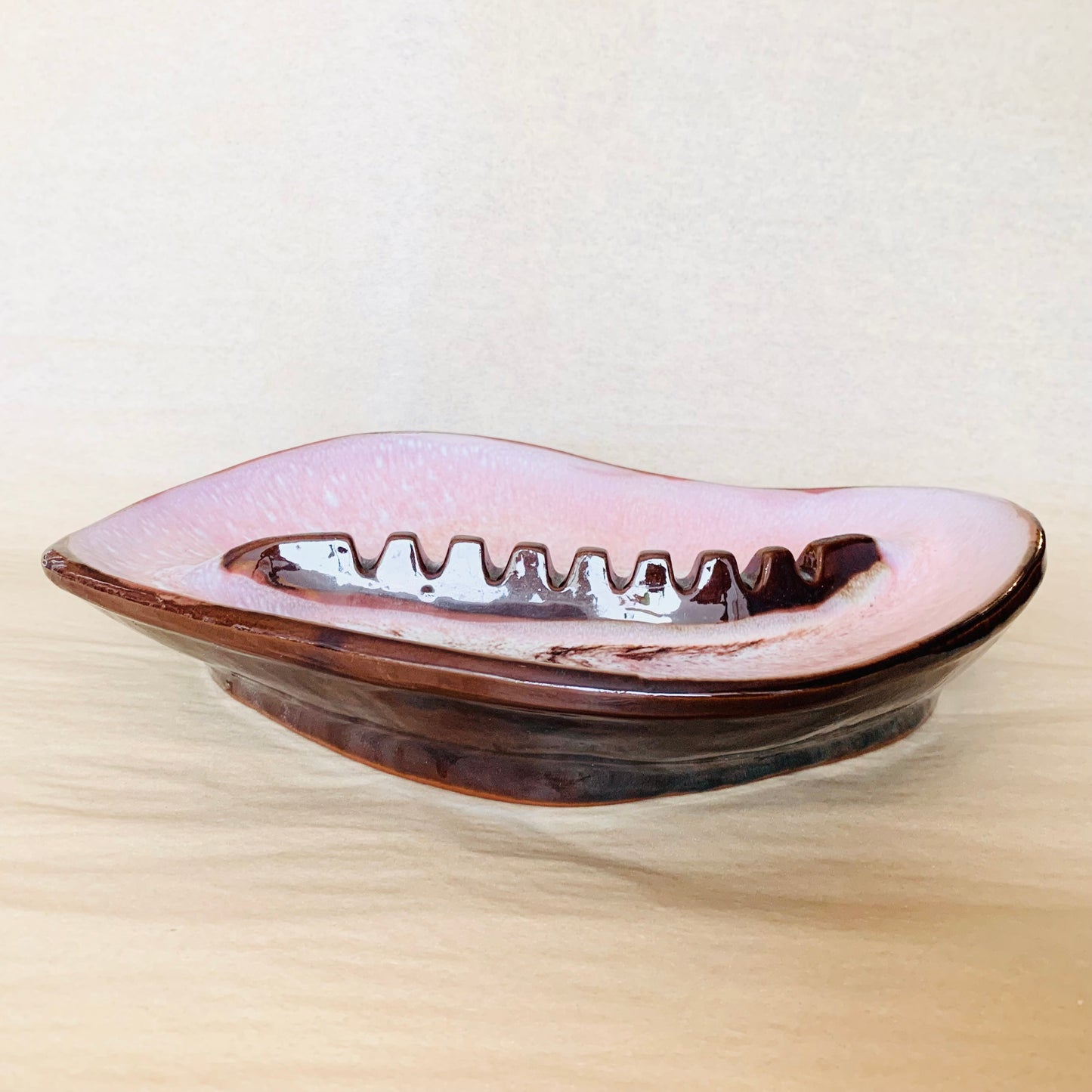 Mauve Ceramic Ash Tray