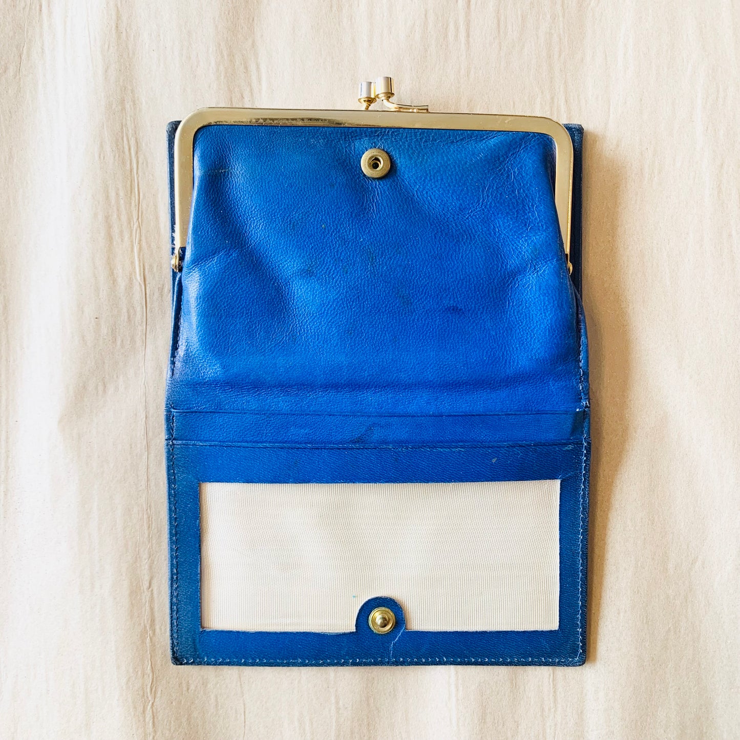 Cobalt Blue Leather Wallet