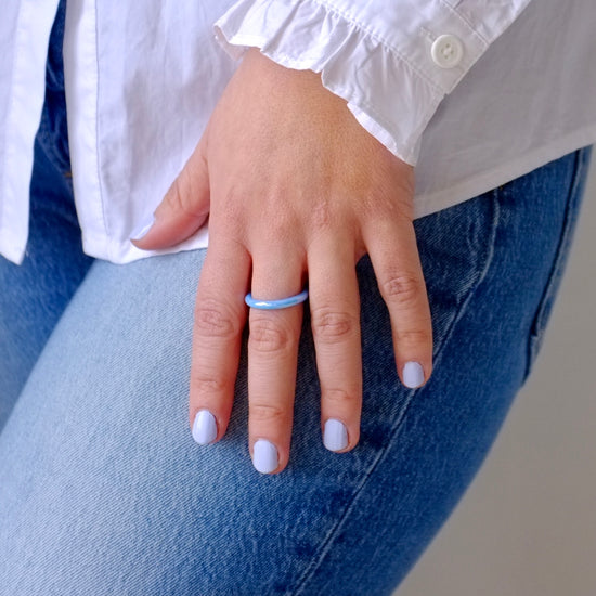 Iridescent Blue Ring