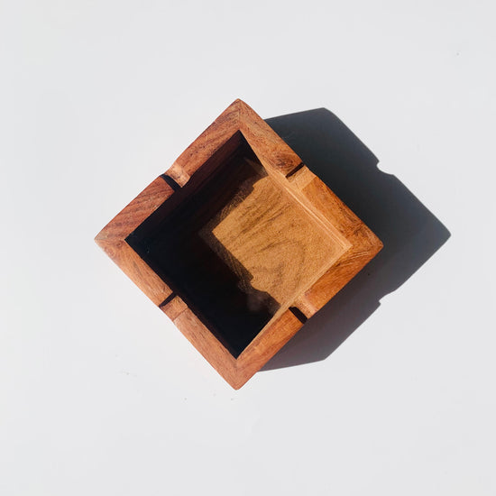 Carved Wooden Ash Tray